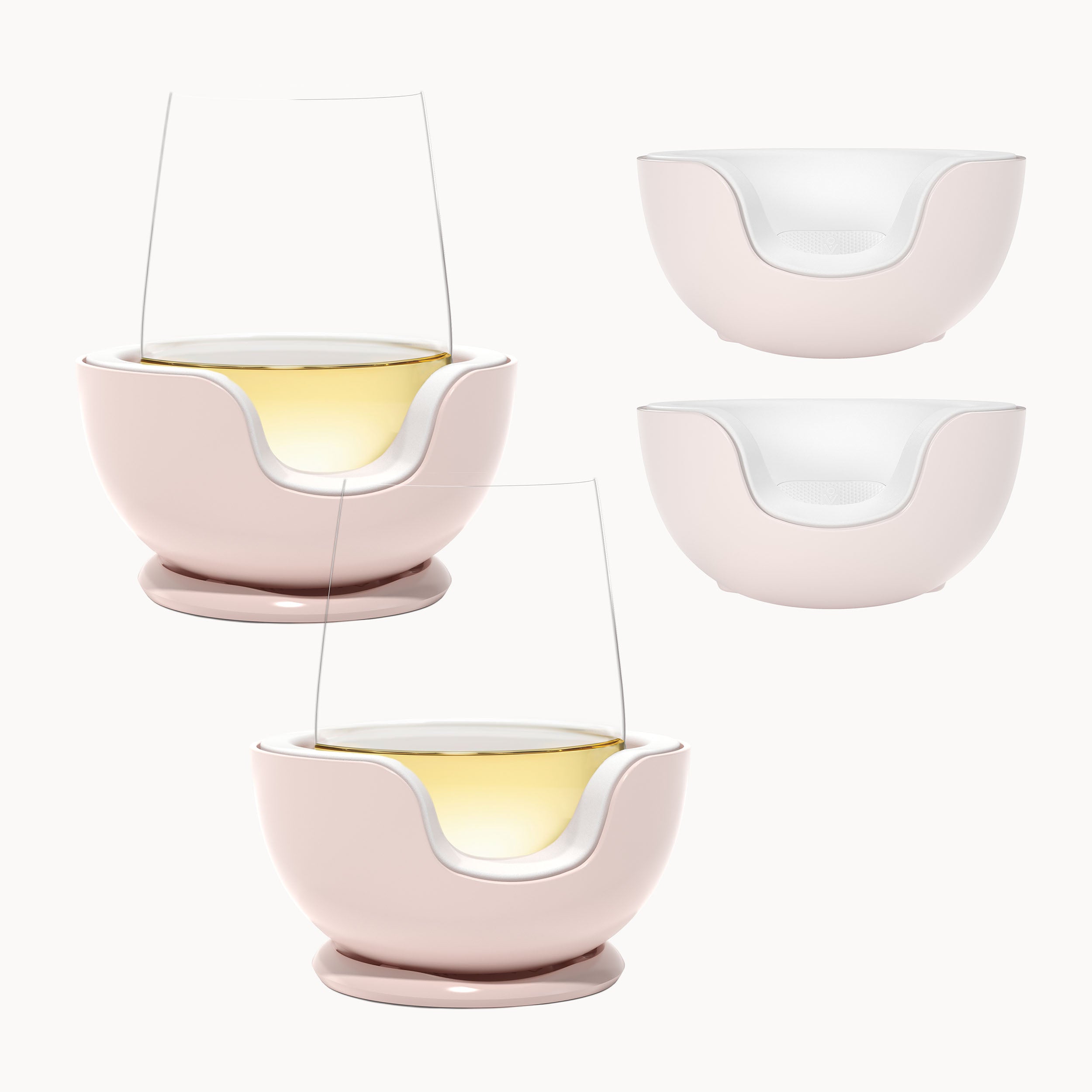 Stemless Wine Chiller Pair + 2 Extra Chill Cradles™