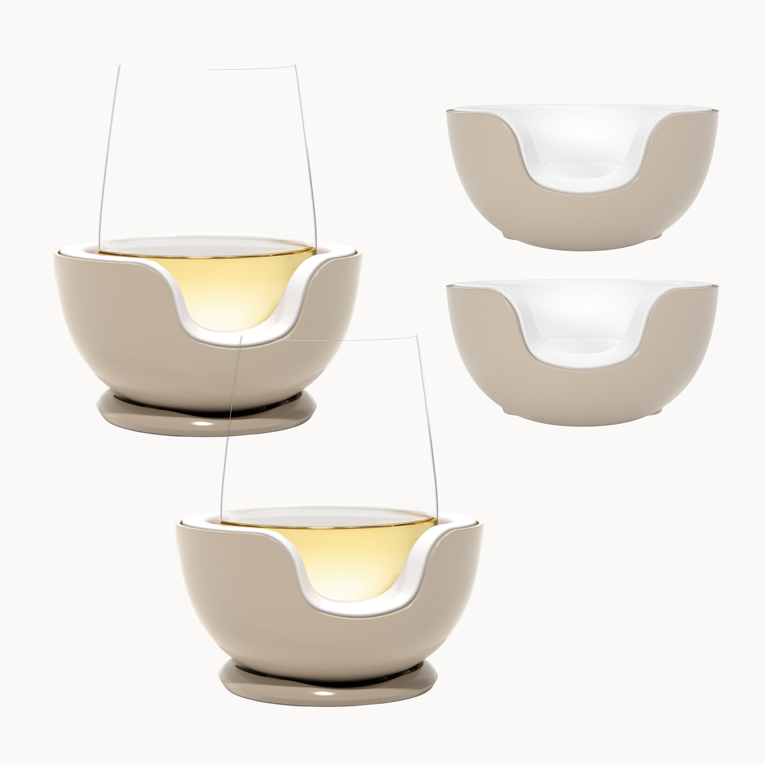 Stemless Wine Chiller Pair + 2 Extra Chill Cradles™