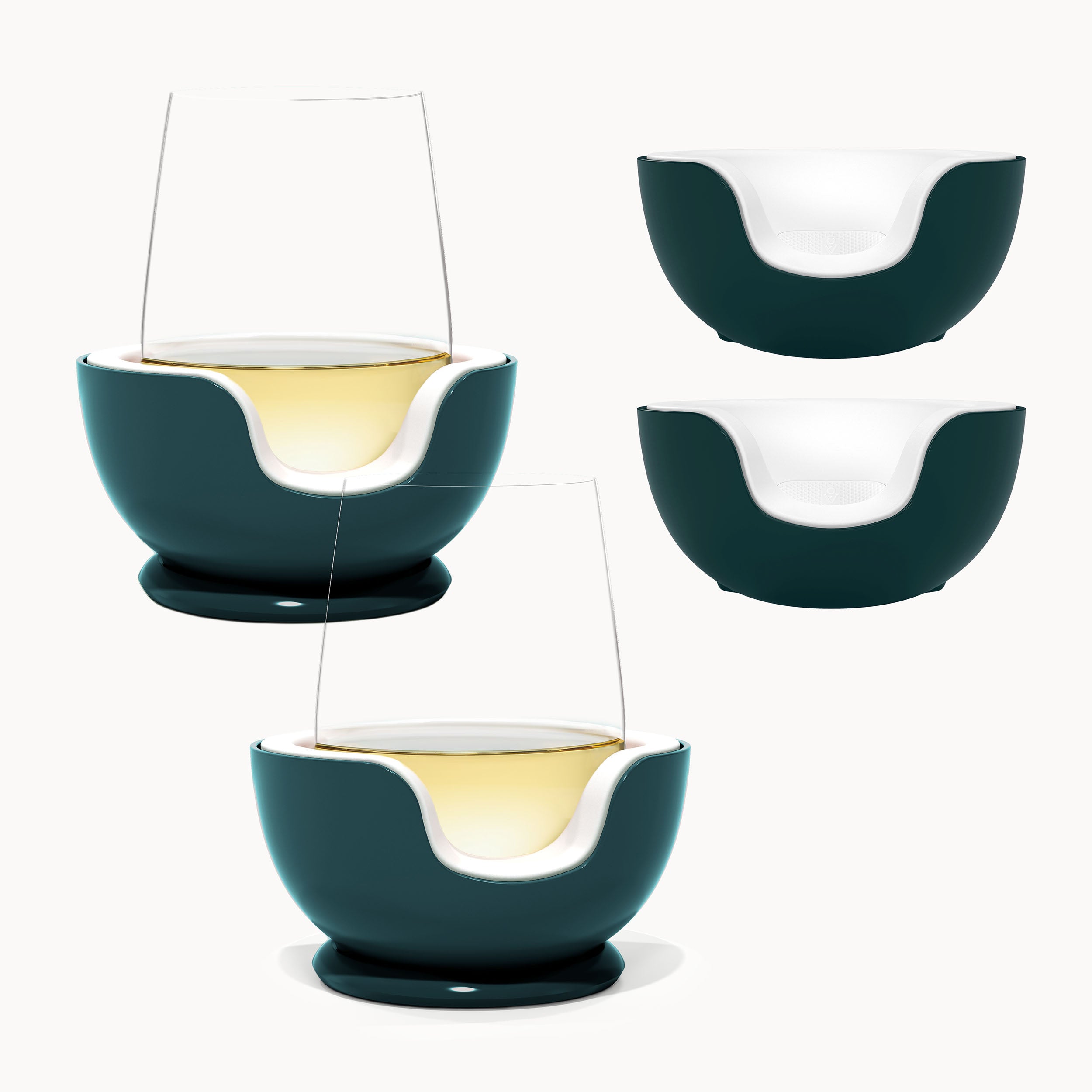 Stemless Wine Chiller Pair + 2 Extra Chill Cradles™