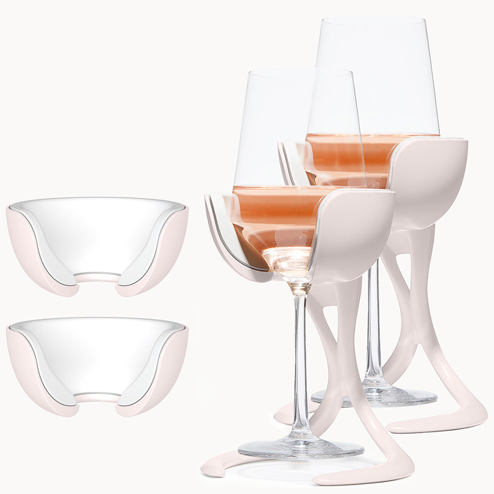 Stemmed Wine Chiller Pair + 2 Extra Chill Cradles™