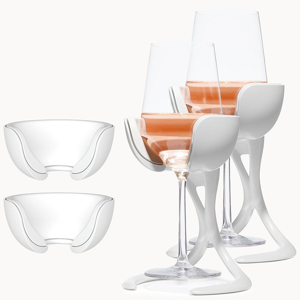Stemmed Wine Chiller Pair + 2 Extra Chill Cradles™