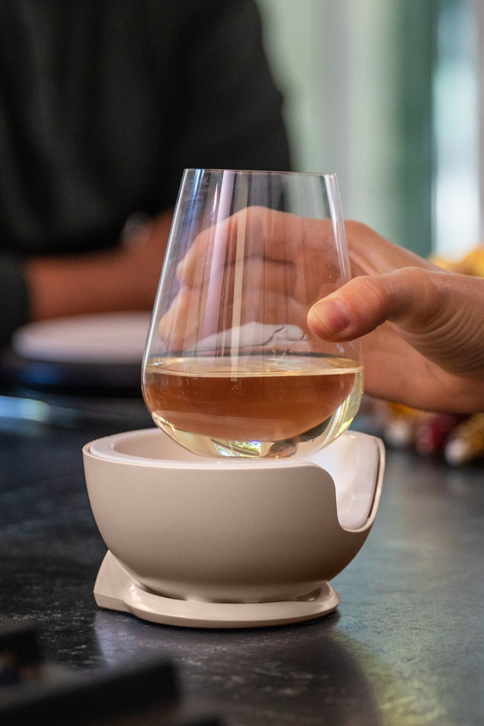 Stemless Wine Chiller + Extra Chill Cradle™ - Sand