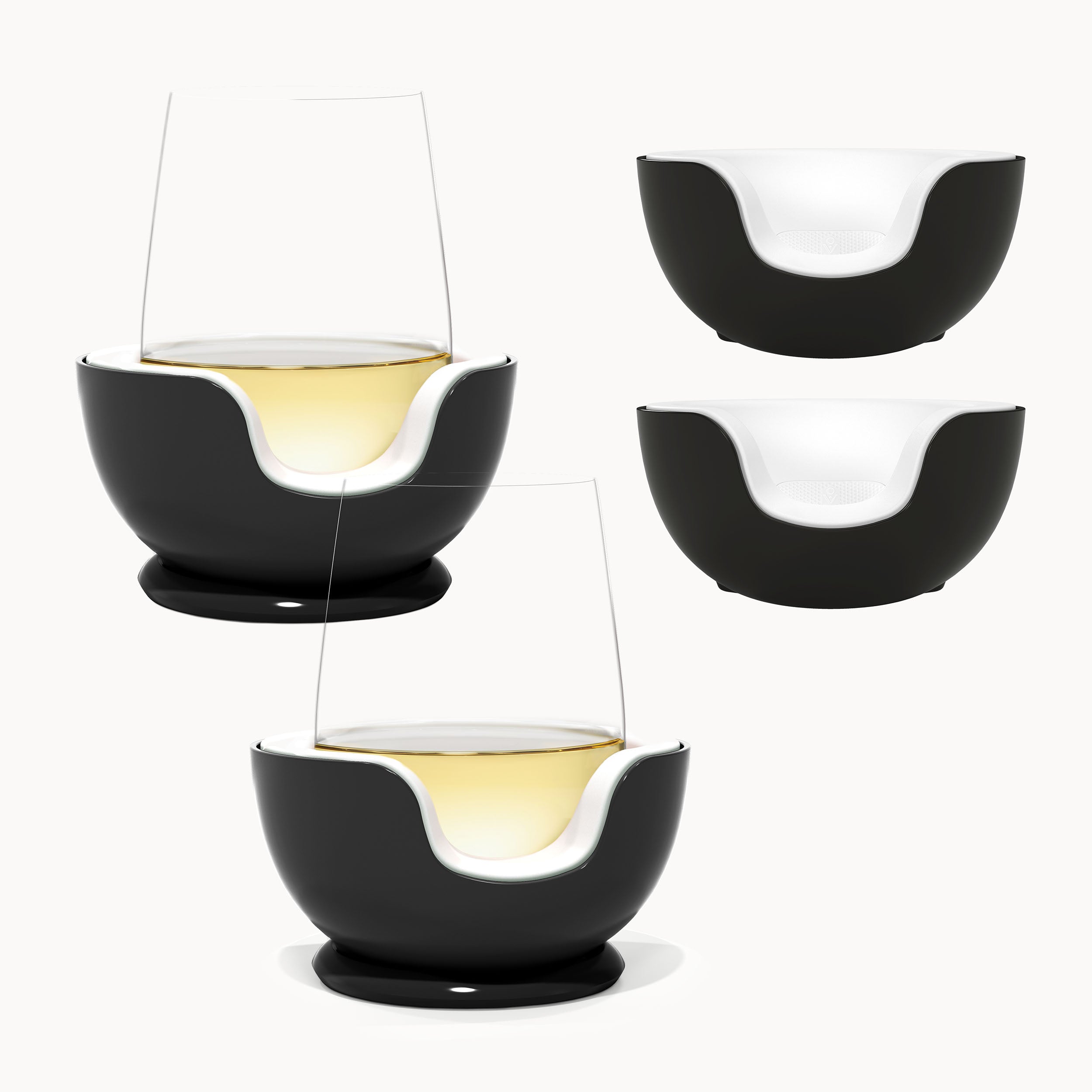 Stemless Wine Chiller Pair + 2 Extra Chill Cradles™
