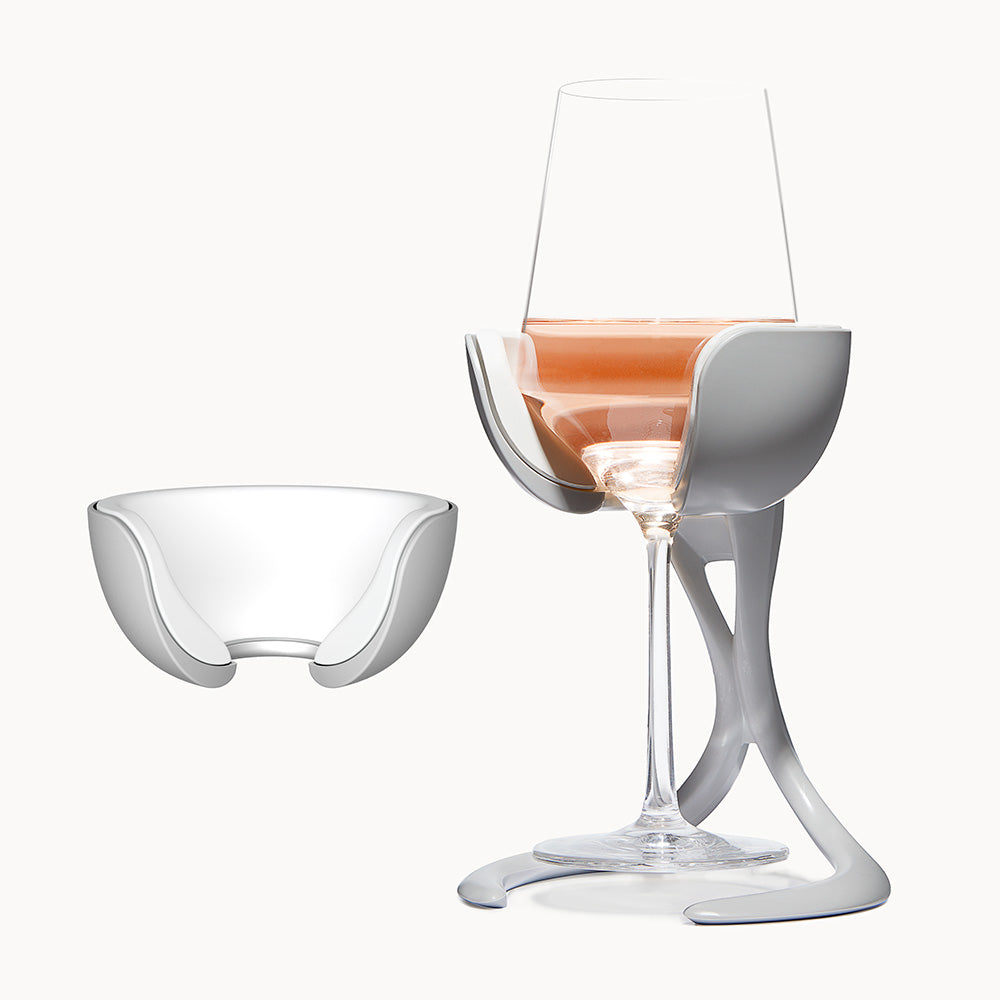 Stemmed Wine Chiller + Extra Chill Cradle™ - Stone