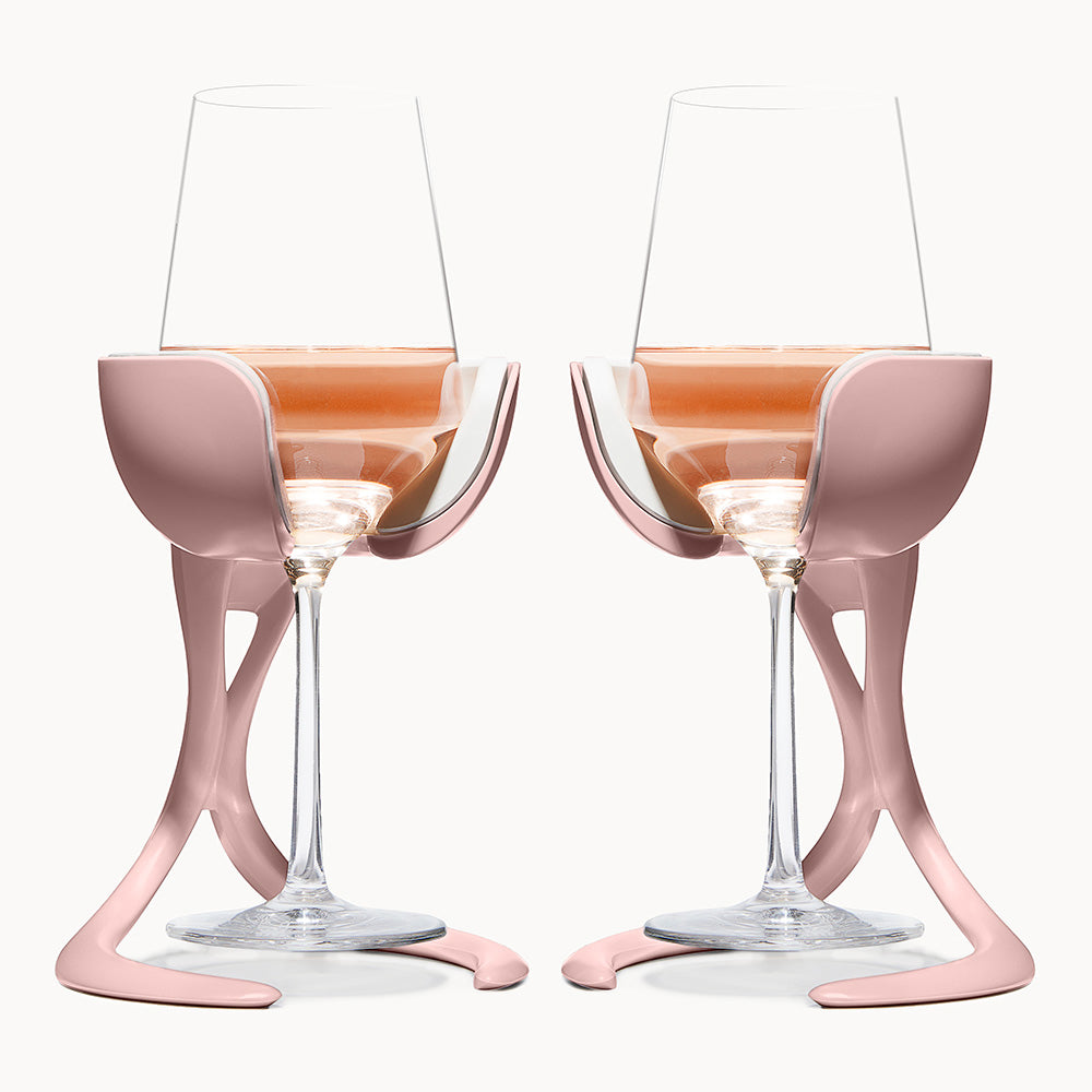 Stemmed Wine Chiller Pair Rose