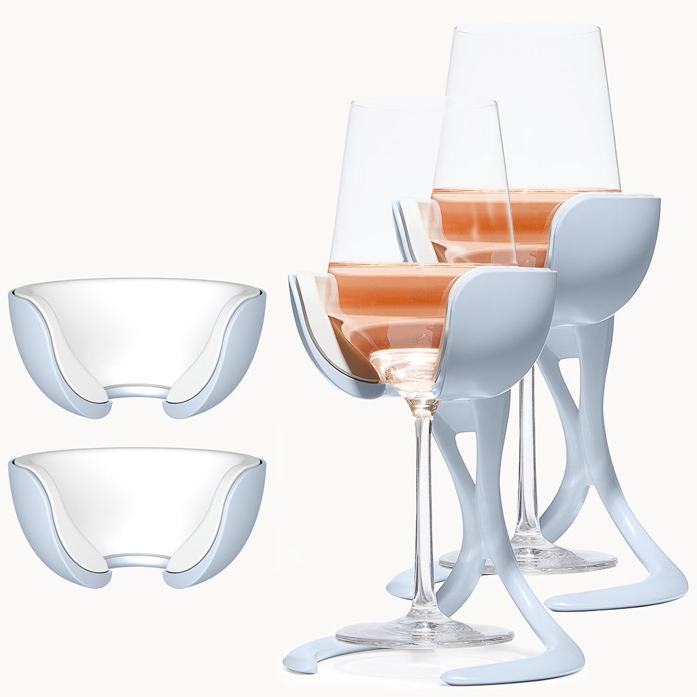 Stemmed Wine Chiller Pair + 2 Extra Chill Cradles™