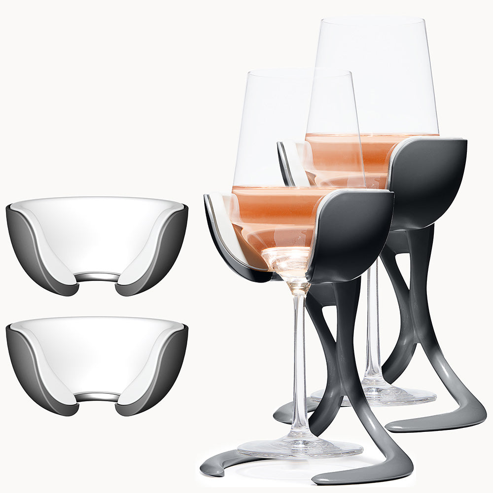 Stemmed Wine Chiller Pair + 2 Extra Chill Cradles™
