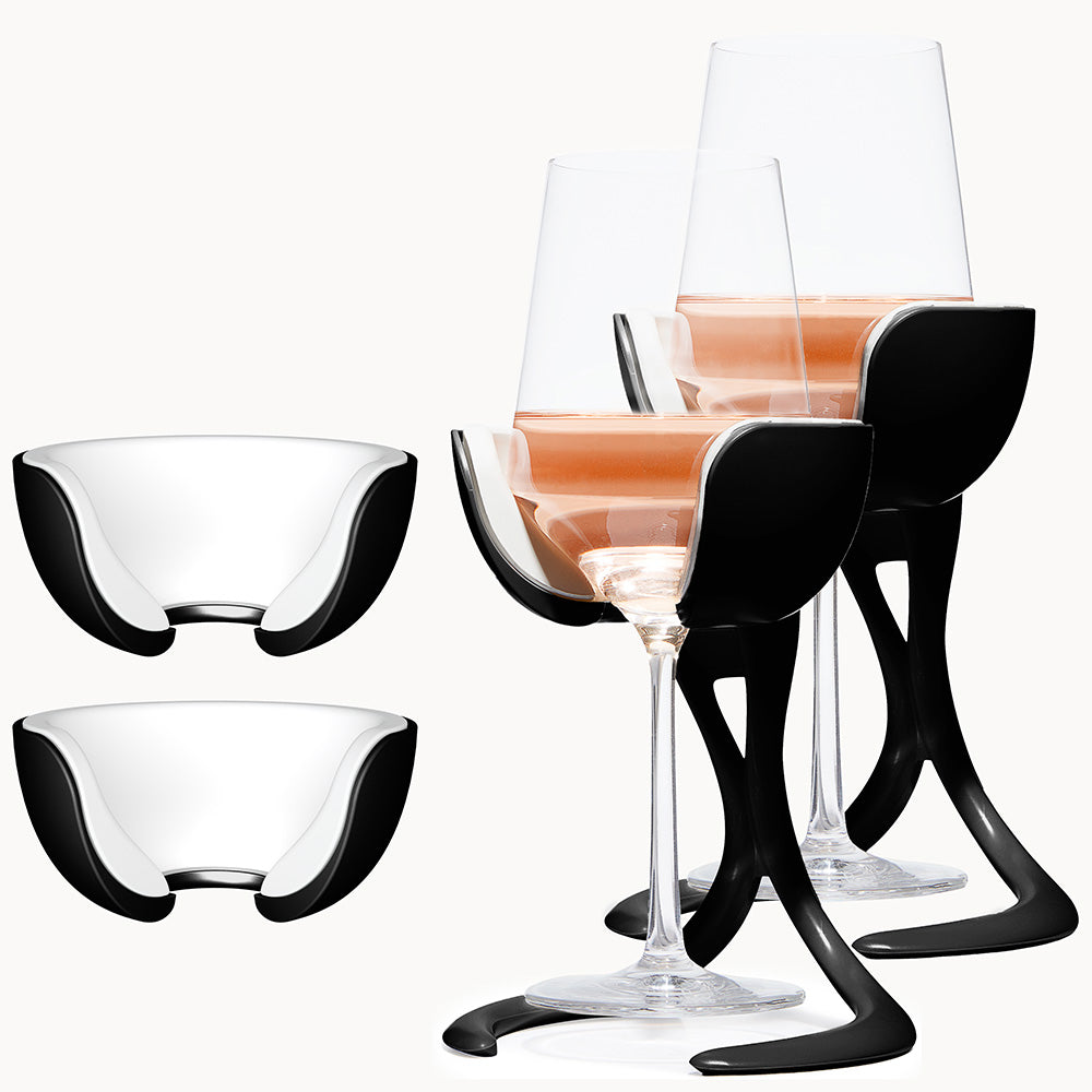 Stemmed Wine Chiller Pair + 2 Extra Chill Cradles™