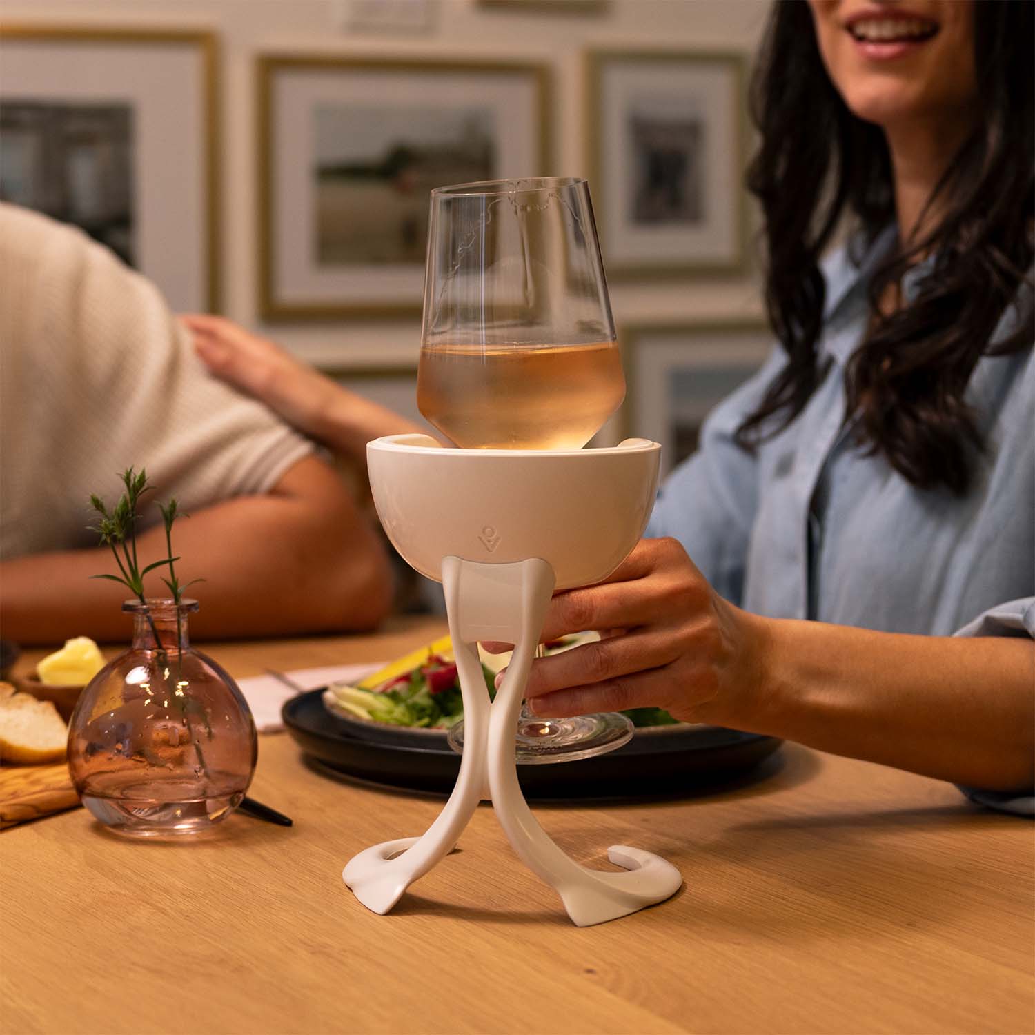 VoChill stemmed wine chillers are the perfect special touch to add a bit of elegance to your dinner table.