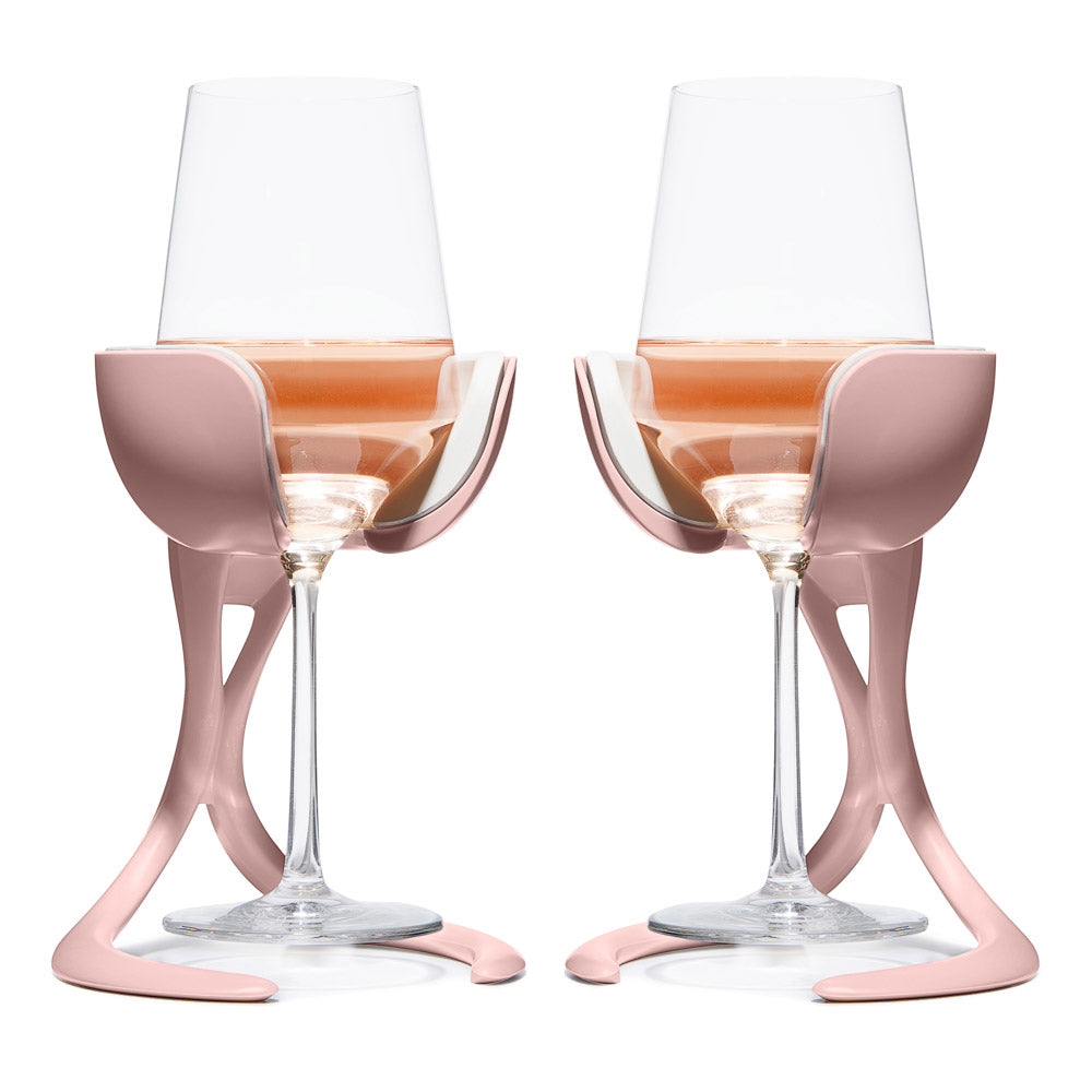 Stemmed Wine Chiller Pair Sale Item Rose